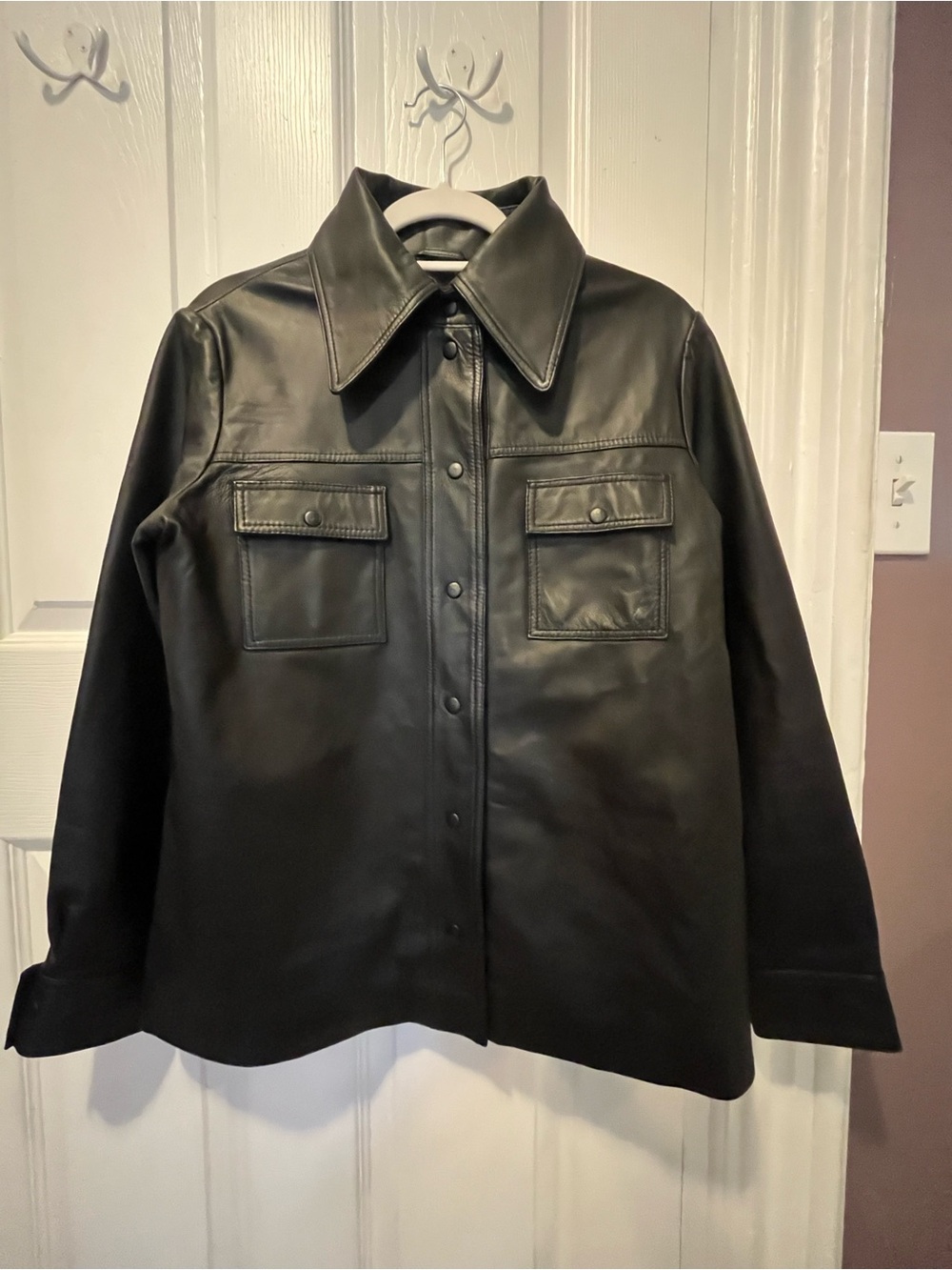 Remain Birger Christensen Leather Utility Jacket US 4